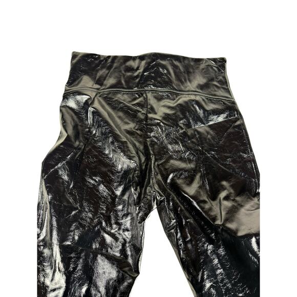 Women's Spanx Black Faux Leather High Rise Leggings Size Large - Picture 9 of 10